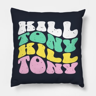 Retro Letters Text Design for Kill Tony Podcast Pillow