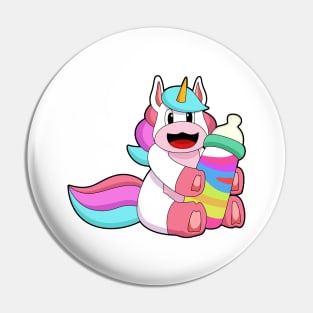 Unicorn with Baby bottle Pin