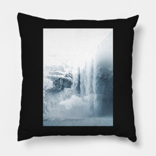 Snowy Waterfall Pillow