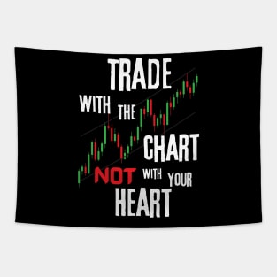 Trade With The Chart And Not With Your Heart Tapestry