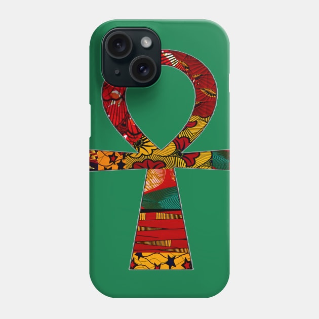 Red Floral Ankh Phone Case by artbyomega