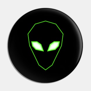 Poly Alien Outline Pin