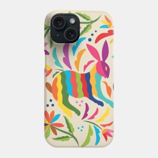 Mexican Otomí Rabbit by Akbaly Phone Case