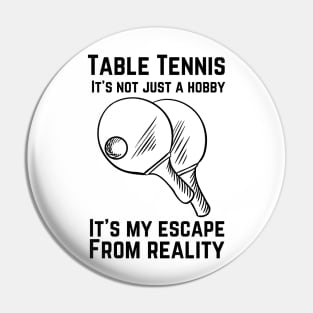 Table Tennis Ping Pong Player Lover Pin