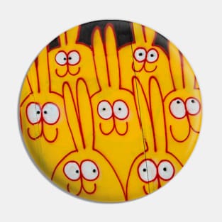 Yellow Rabbits Pin