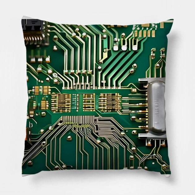 Circuits Pillow by AlienMirror