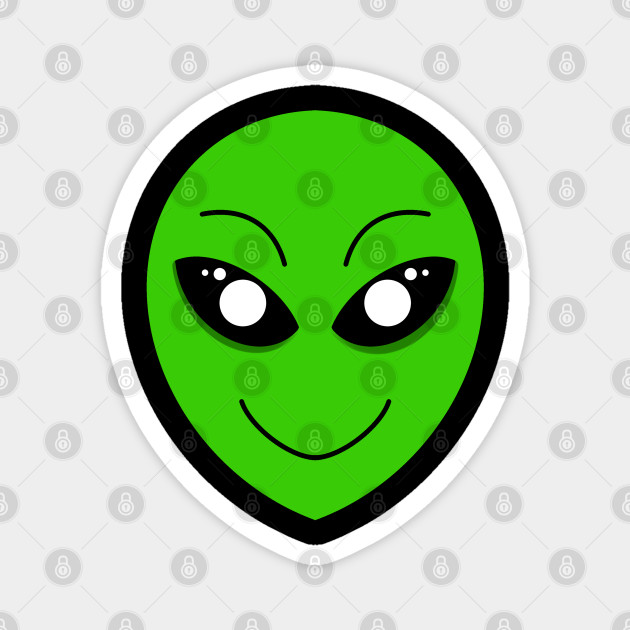 Alien Smiley Face Alien Emoji Magnet Teepublic De