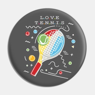 Love Tennis Pin