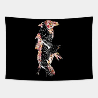 crows and flower Tapestry