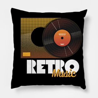 Vintage Retro Music Lover 7 Pillow