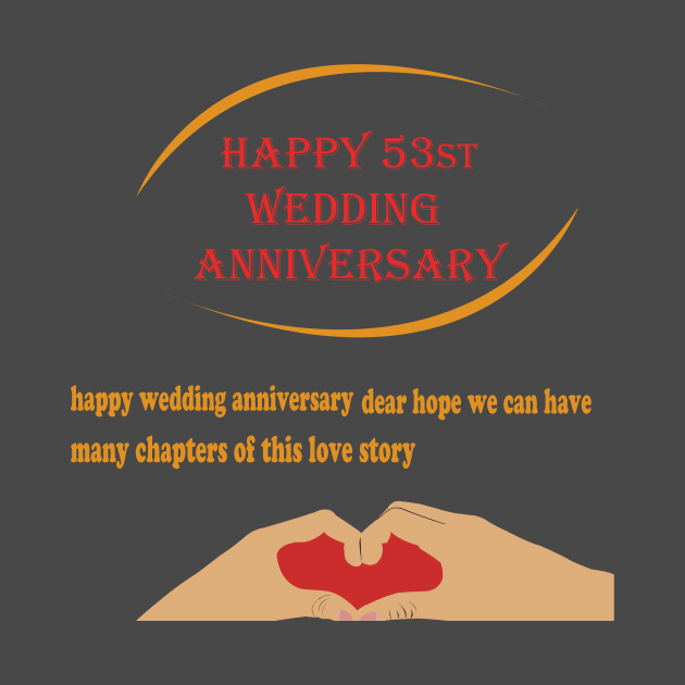 happy 53st wedding anniversary by best seller shop