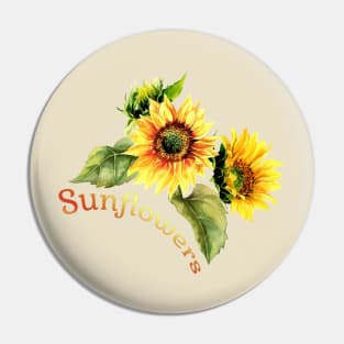 Sunflowers -Bouquet of Sunflowers Pin
