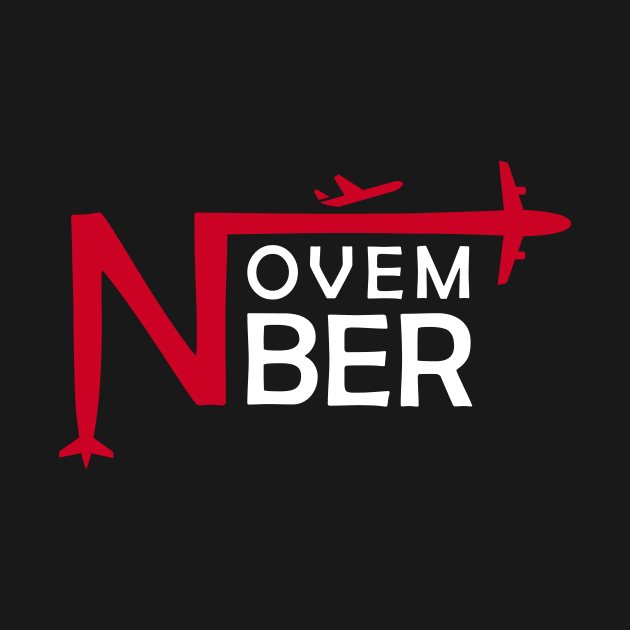 NOVEMBER Aviation Phonetic Alphabet Pilot Airplane by For HerHim