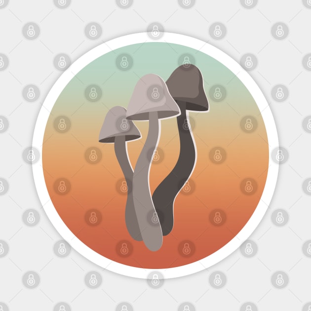 Toadstool Mushroom Sunset Graphic Magnet by gabby.gp.designs