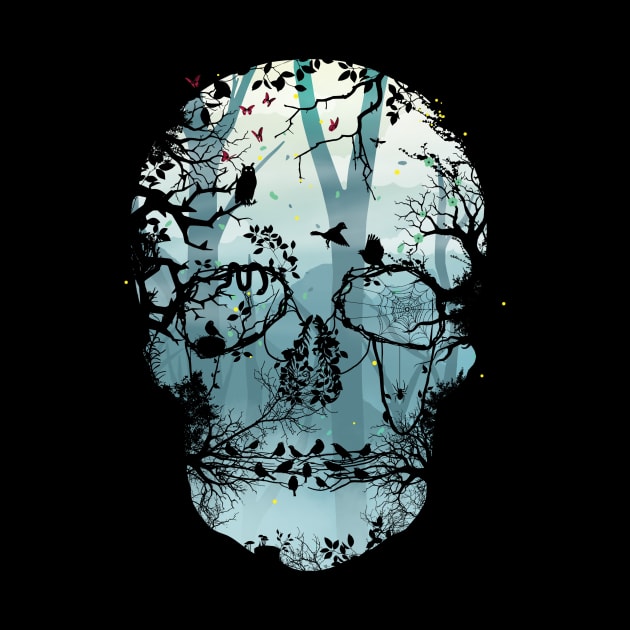 Dark Forest Skull by Sitchko