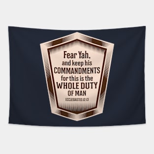 Fear Yah and Keep His Commandments Tapestry