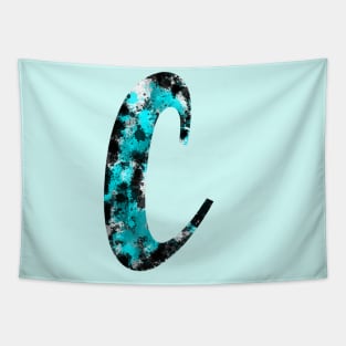 Paint Splash Letter C Tapestry