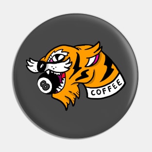 coffee tiger Pin