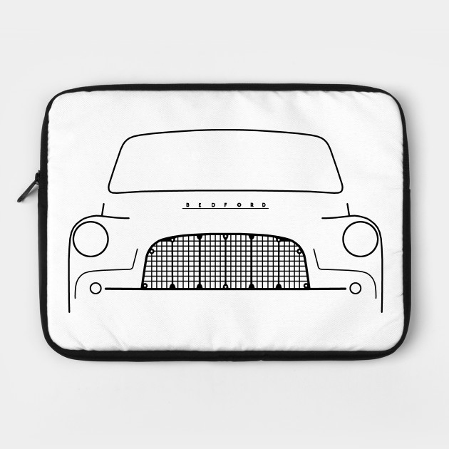 Bedford Ca Classic Van Outline Graphic Black Van Laptop Case Teepublic