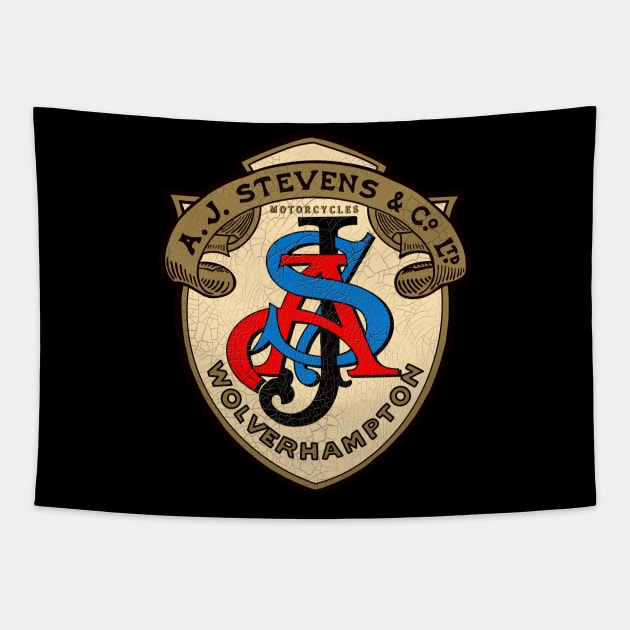 The Legendary AJS Motorcycles Of Wolverhampton Tapestry by MotorManiac