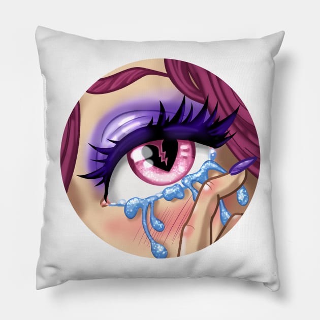 Glitter Tears Pillow by hannahbird