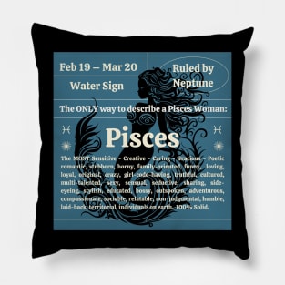 Pisces Women Personality - Big Pisces Energy Pillow