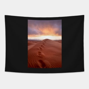 Sahara desert near Merzouga, Morocco at sunset Tapestry