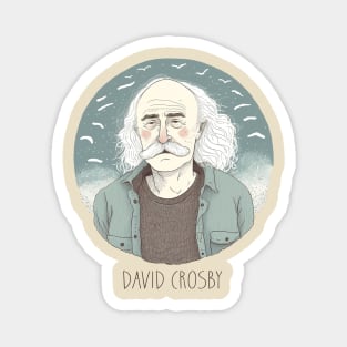 David Crosby  •• Retro Illustration Magnet