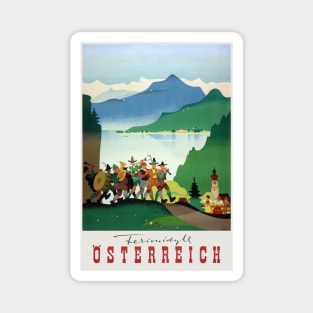 Ferienidyll Osterreich Austria Vintage Poster Magnet