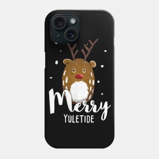 Merry Yuletide Christmas With Reindeer Rudolph Phone Case