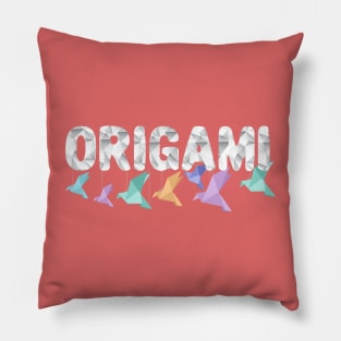 origami paper Japanese bird flying T shirt Pillow