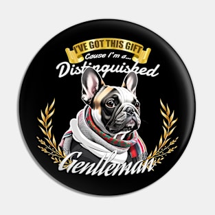 The Distinguished French Bulldog Gentleman Pin