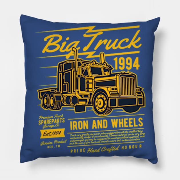 Big Truck US Truck 1994 Pillow by Hariolf´s Mega Store