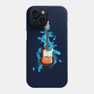 T-Style Electric Guitar Sunburst and Rosewood Phone Case