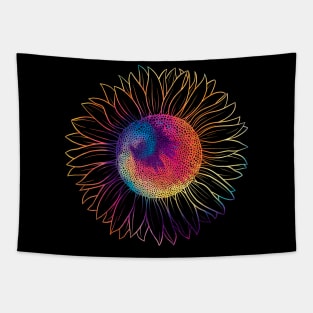 Sunburst Spectrum Tie Dye Sunflower Delight Tapestry