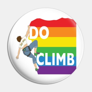 Be Gay Do Climb Flag Pin