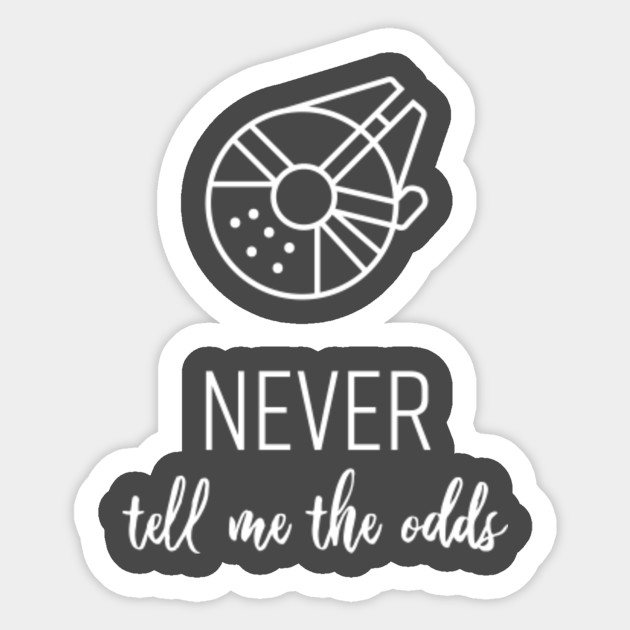 Never Millennium Falcon Sticker Teepublic