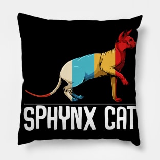 Sphynx Cat - Retro Style Cat Vintage Kitty Pillow