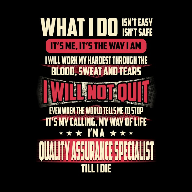 Quality Assurance Specialist What i Do by Rento