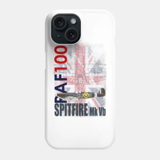 RAF 100 Years - Spitfire Mk Vb Phone Case