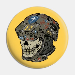 NATO skull space helmet. Pin