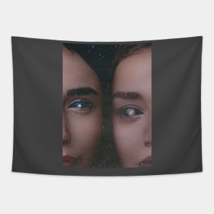 Galaxy Eyed Girls Tapestry