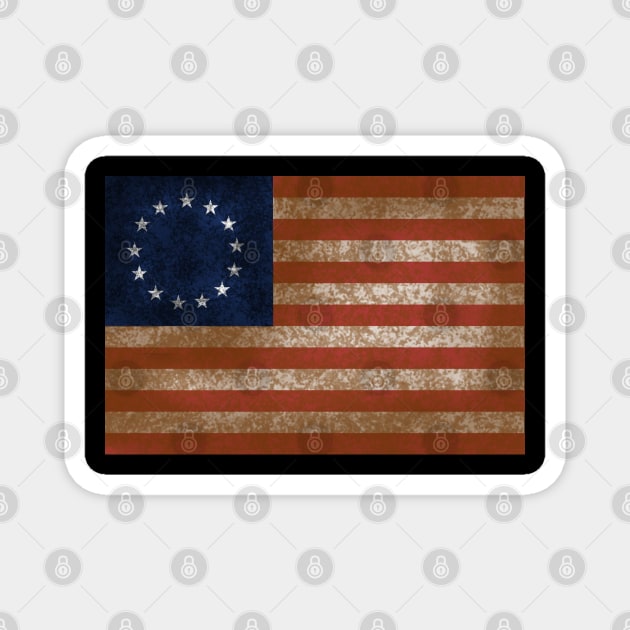 Patriotic Betsy Ross American 1776 Flag Magnet by artbypond