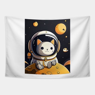 Cat Astronaut, Space Kitty, Catronaut - Cat Lover Tapestry