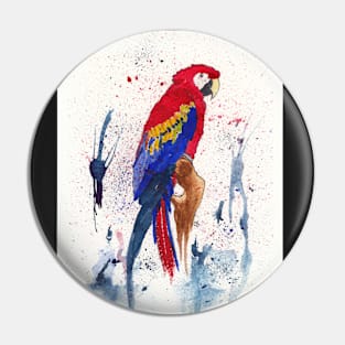 Red and Blue Macaw 2 Pin