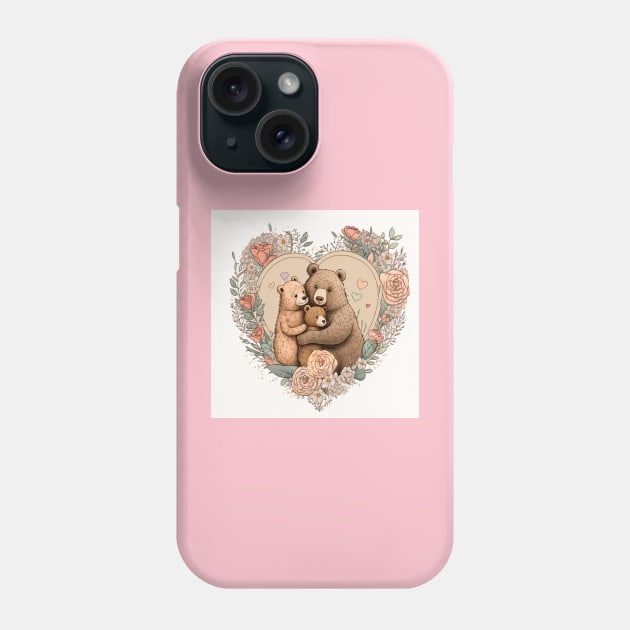 Happy Bear Family Phone Case by MellowLazy