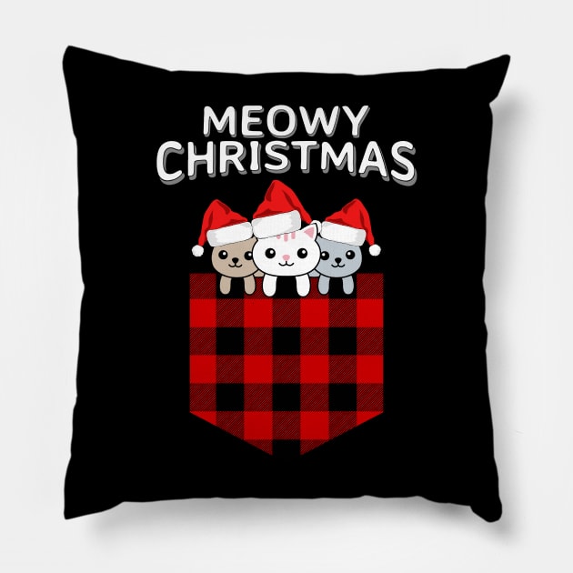 Christmas Cats Pillow by MONMON-75