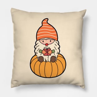 Cute Gnome Happy Thanksgiving Pillow