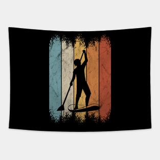 Retro Surfing Waves Stand Up Paddling Board SUP Tapestry