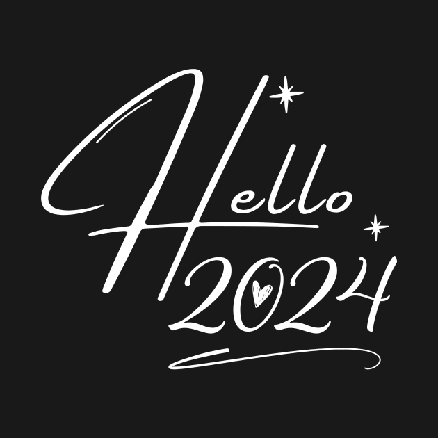 Handcrafted Greetings: Hello 2024 by DaShirtXpert